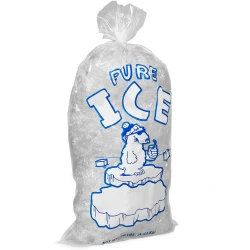 10 lb Plain Top Ice Bags "PURE ICE" 500/Case