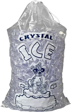10 lb "Crystal Ice" Icebags with Drawstring