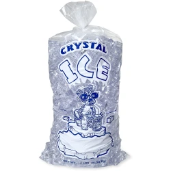 10 lb Open Top Ice Bags Crystal Ice Bags