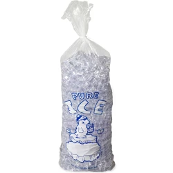 20 lb Ice Bags on Metal Wickets - "Pure Ice" Printed