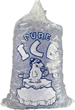 20 lb "Pure Ice" Icebags with Drawstring