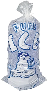 5 lb. Plastic Ice Bags PURE ICE Polar Bear