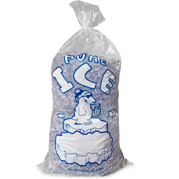 Ice in 18 x 36 PURE ICE Ice Cube Bag