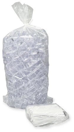 8 lb. Heavy Duty Ice Bags with Twist Ties - 10" x 20"