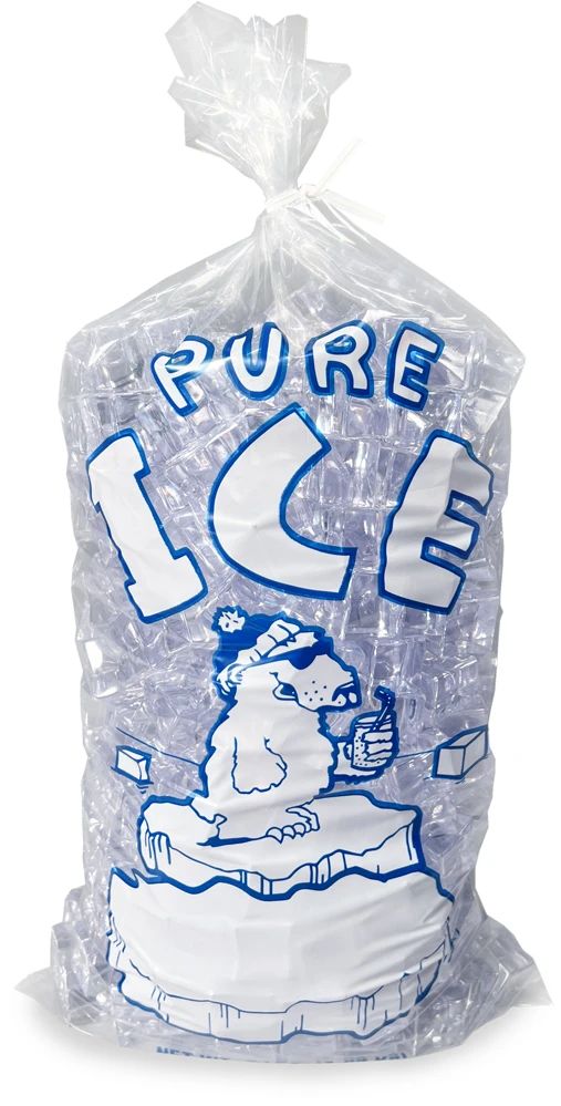 8lb Polar Bear Ice Bag with Twist Ties - 500/case