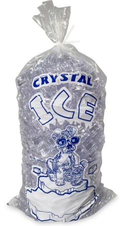 8 lb Open Top Ice Bags Crystal Ice Bags