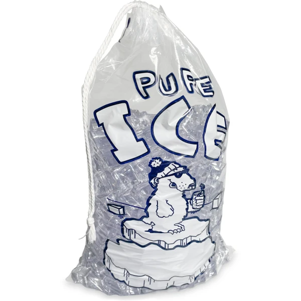 Ice in 8 lb. Pure Ice Drawstring Ice Bag