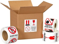 International Safe Handling Labels on a Roll