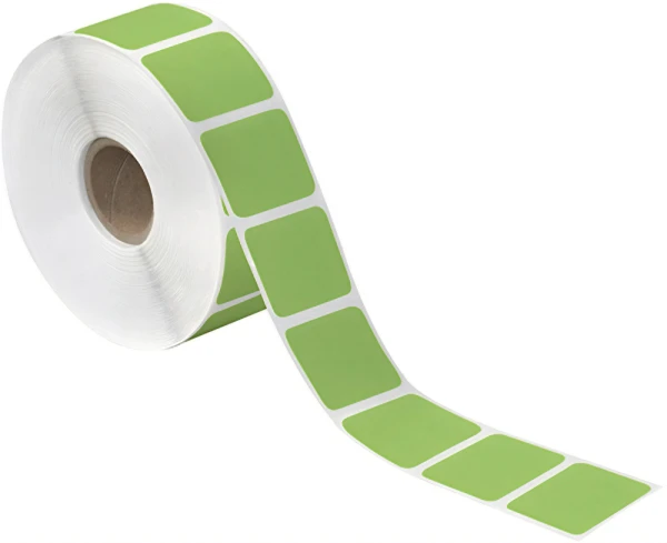 1.5x.75 Green Direct Thermal Labels