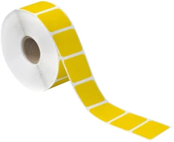 1.5" x .75" Yellow Direct Thermal Labels