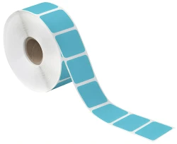 1.5" x 1" Blue Direct Thermal Labels