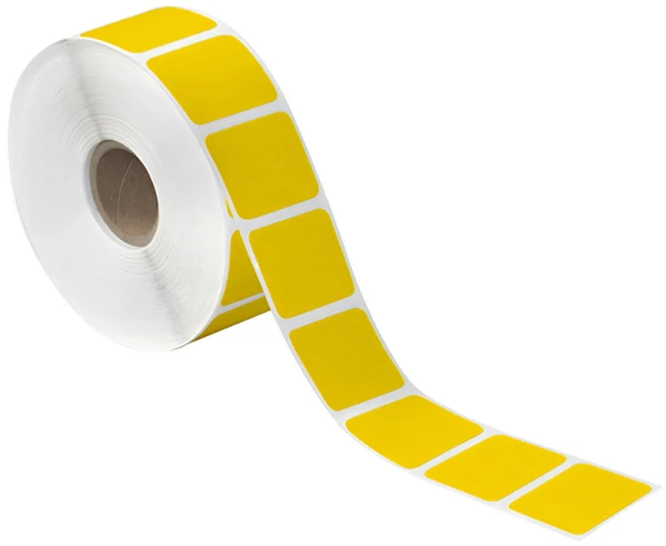 1.5x1 Yellow Direct Thermal Labels