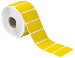 2" x 1" Yellow Direct Thermal Labels