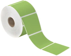 2.25" x 2" Green Direct Thermal Labels
