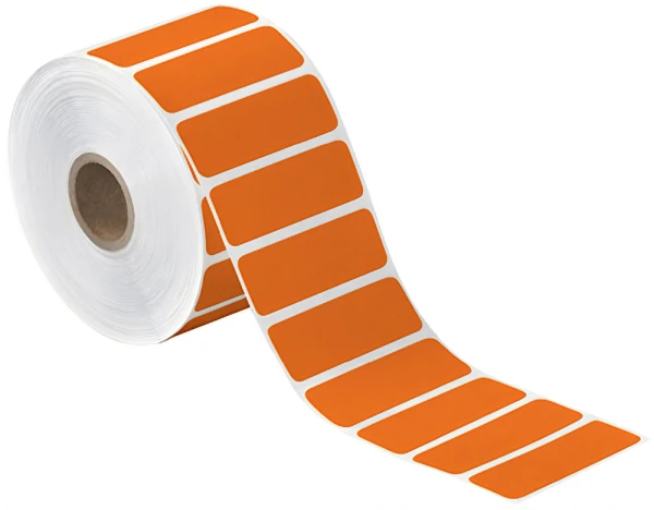 2.5x1 Orange Direct Thermal Labels