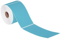 3" x 5" Blue Direct Thermal Labels