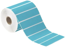 4" x 1" Blue Direct Thermal Labels