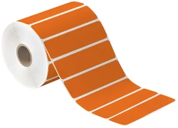 4" x 1" Orange Direct Thermal Labels