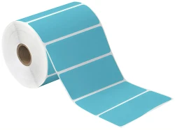 4" x 1.5" Blue Direct Thermal Labels