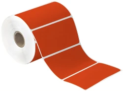4" x 2" Red Direct Thermal Labels