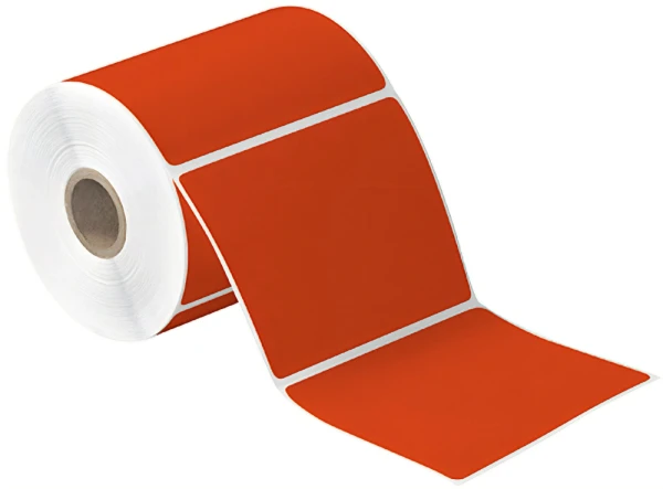 4x4 Red Direct Thermal Labels