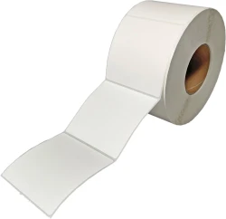 4" x 4" White Top Coated Direct Thermal Labels