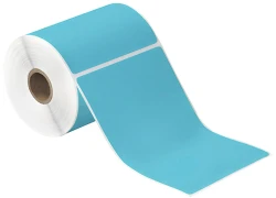 4" x 6" Blue Direct Thermal Labels