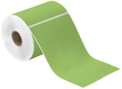 4" x 6.5" Green Direct Thermal Labels