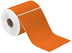 4" x 6.5" Orange Direct Thermal Labels