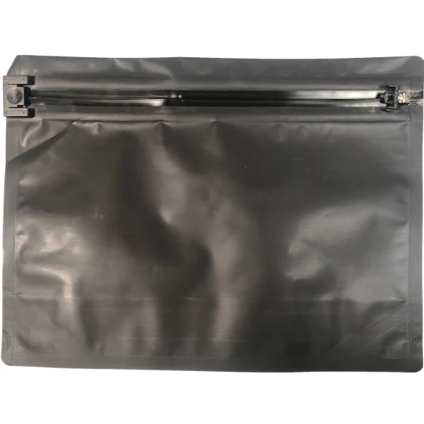 12.5 x 9 + 4 Black Child Resistant Bags