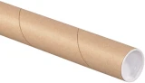 1.5x30 Round Cardboard Mailing Tubes and End Caps