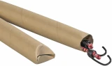 2 x 15 Snap Seal Mailing Tubes - Crimped End Mailing Tubes with Bungee Cords