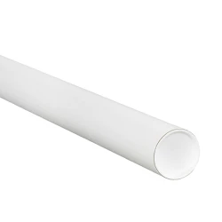 2" x 20" White Round Cardboard Mailing Tubes