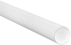 3" x 12" White Round Cardboard Mailing Tubes
