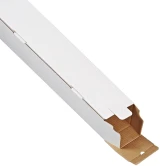 3 x 3 x 18 Square Mailing Tubes - White Square Ship Tubes