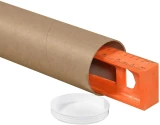 Heavy Duty Round Cardboard Mailing Tubes and End Caps Protecting Orange Level