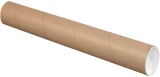 3x60 Heavy Duty Round Cardboard Mailing Tubes and End Caps