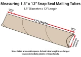 How to Measure 1 1/2 x 12 Snap Seal Mailing Tubes - Crimped End Mailing Tubes