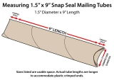 How to Measure 1 1/2 x 9 Snap Seal Mailing Tubes - Crimped End Mailing Tubes