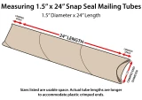 How to Measure 1 1/2 x 24 Snap Seal Mailing Tubes - Crimped End Mailing Tubes