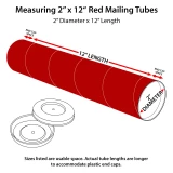 How to measure 2x18 Round Red Cardboard Mailing Tubes and End Caps