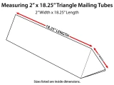 How to measure 2 x 18 1/4 Triangle Mailing Tubes - White Triangle Ship Tube