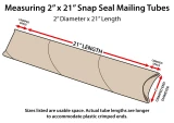 How to Measure 2 x 21 Snap Seal Mailing Tubes - Crimped End Mailing Tube