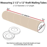 How to measure a 2.5x12 kraft mailing tube