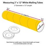 How to measure 2x12 Round Cardboard Mailing Tubes and End Caps