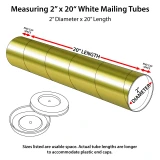 How to measure 2x20 Round Cardboard Mailing Tubes and End Caps