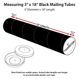 How to measure 3 x 18 Round Cardboard Mailing Tubes and End Caps