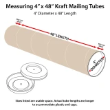 How to m,easure 4 x 48 Round Cardboard Mailing Tubes and End Caps