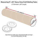 How to Measure 8 x 48 Heavy Duty Cardboard Mailing Tubes and End Caps