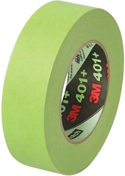 3M 401 36 mm x 55 m High Performance Green Masking Tape - 6.7 Mil